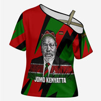 Jomo Kenyatta Cross Shoulder Shirt Patriotic Colors Design and Father of the Kenyan Nation Tribute - Wonder Print Shop