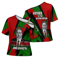 Jomo Kenyatta Cross Shoulder Shirt Patriotic Colors Design and Father of the Kenyan Nation Tribute - Wonder Print Shop