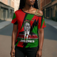 Jomo Kenyatta Cross Shoulder Shirt Patriotic Colors Design and Father of the Kenyan Nation Tribute - Wonder Print Shop