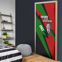 Jomo Kenyatta Door Cover Patriotic Colors Design and Father of the Kenyan Nation Tribute - Wonder Print Shop