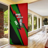 Jomo Kenyatta Door Cover Patriotic Colors Design and Father of the Kenyan Nation Tribute - Wonder Print Shop