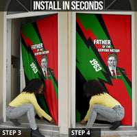 Jomo Kenyatta Door Cover Patriotic Colors Design and Father of the Kenyan Nation Tribute - Wonder Print Shop