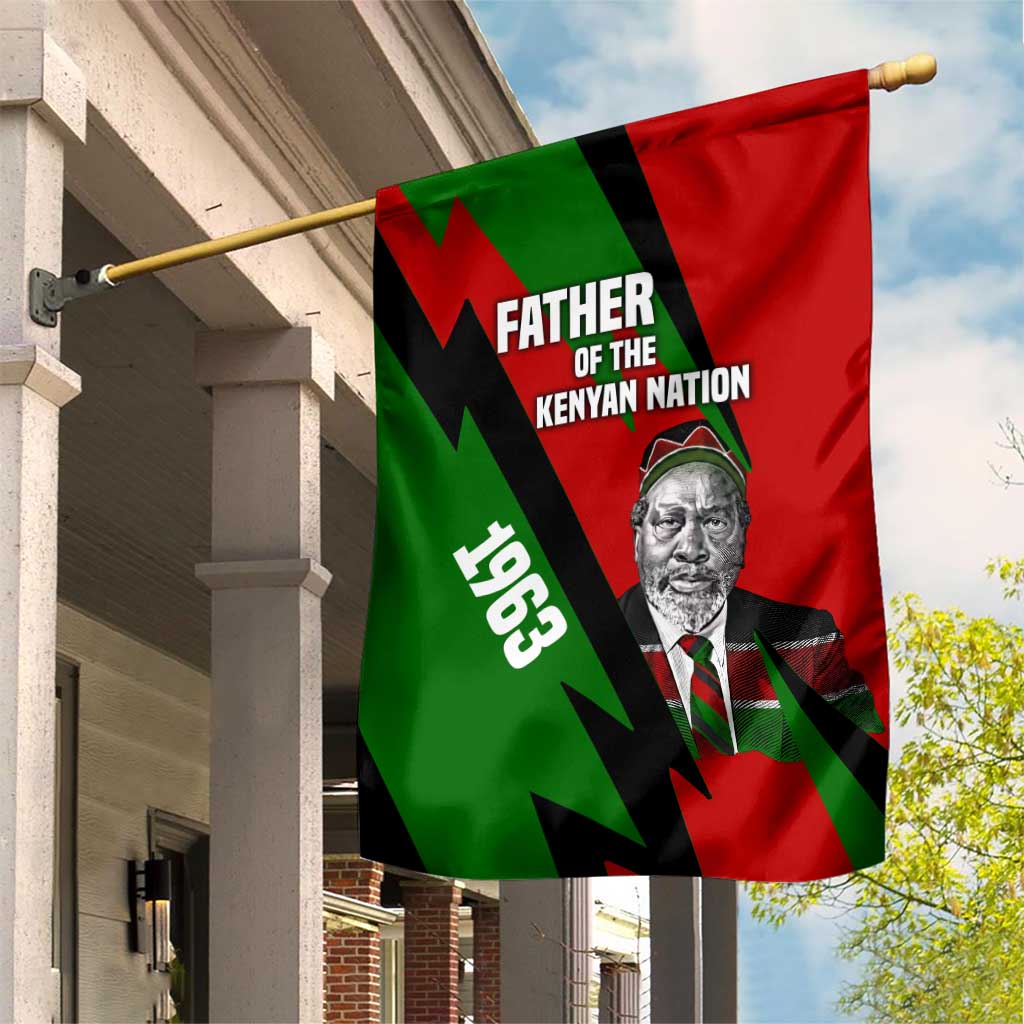 Jomo Kenyatta Garden Flag Patriotic Colors Design and Father of the Kenyan Nation Tribute - Wonder Print Shop