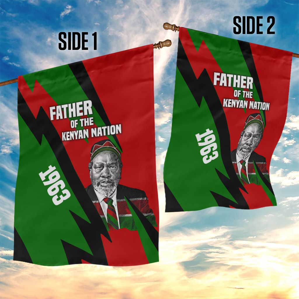 Jomo Kenyatta Garden Flag Patriotic Colors Design and Father of the Kenyan Nation Tribute - Wonder Print Shop