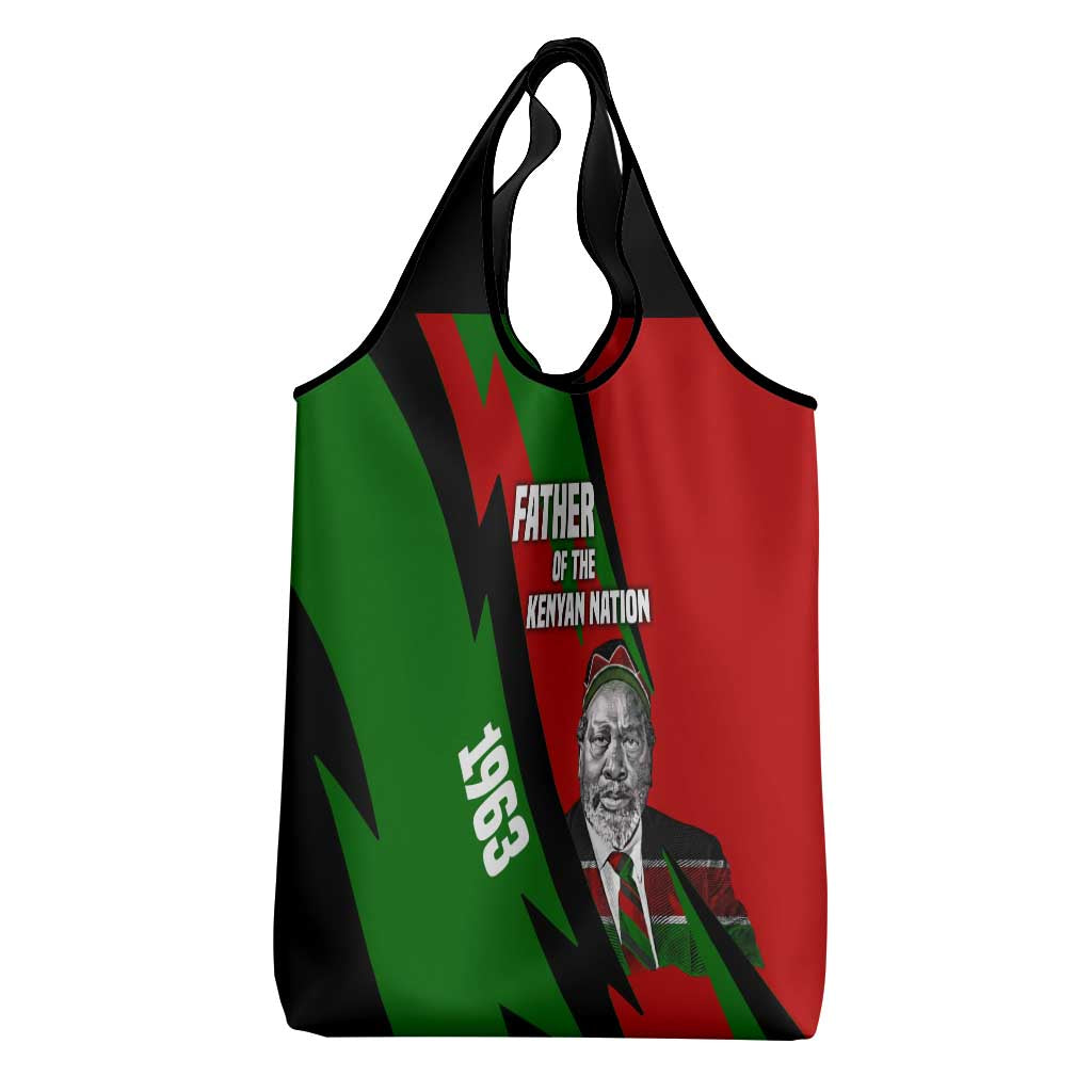 Jomo Kenyatta Grocery Bag Patriotic Colors Design and Father of the Kenyan Nation Tribute - Wonder Print Shop