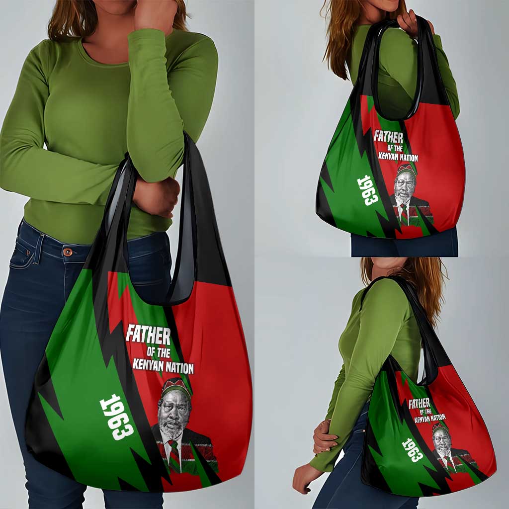 Jomo Kenyatta Grocery Bag Patriotic Colors Design and Father of the Kenyan Nation Tribute - Wonder Print Shop