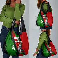 Jomo Kenyatta Grocery Bag Patriotic Colors Design and Father of the Kenyan Nation Tribute - Wonder Print Shop