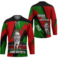 Jomo Kenyatta Hockey Jersey Patriotic Colors Design and Father of the Kenyan Nation Tribute - Wonder Print Shop