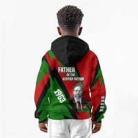 Jomo Kenyatta Kid Hoodie Patriotic Colors Design and Father of the Kenyan Nation Tribute - Wonder Print Shop