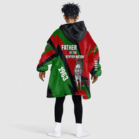 Jomo Kenyatta Kid Wearable Blanket Hoodie Patriotic Colors Design and Father of the Kenyan Nation Tribute - Wonder Print Shop