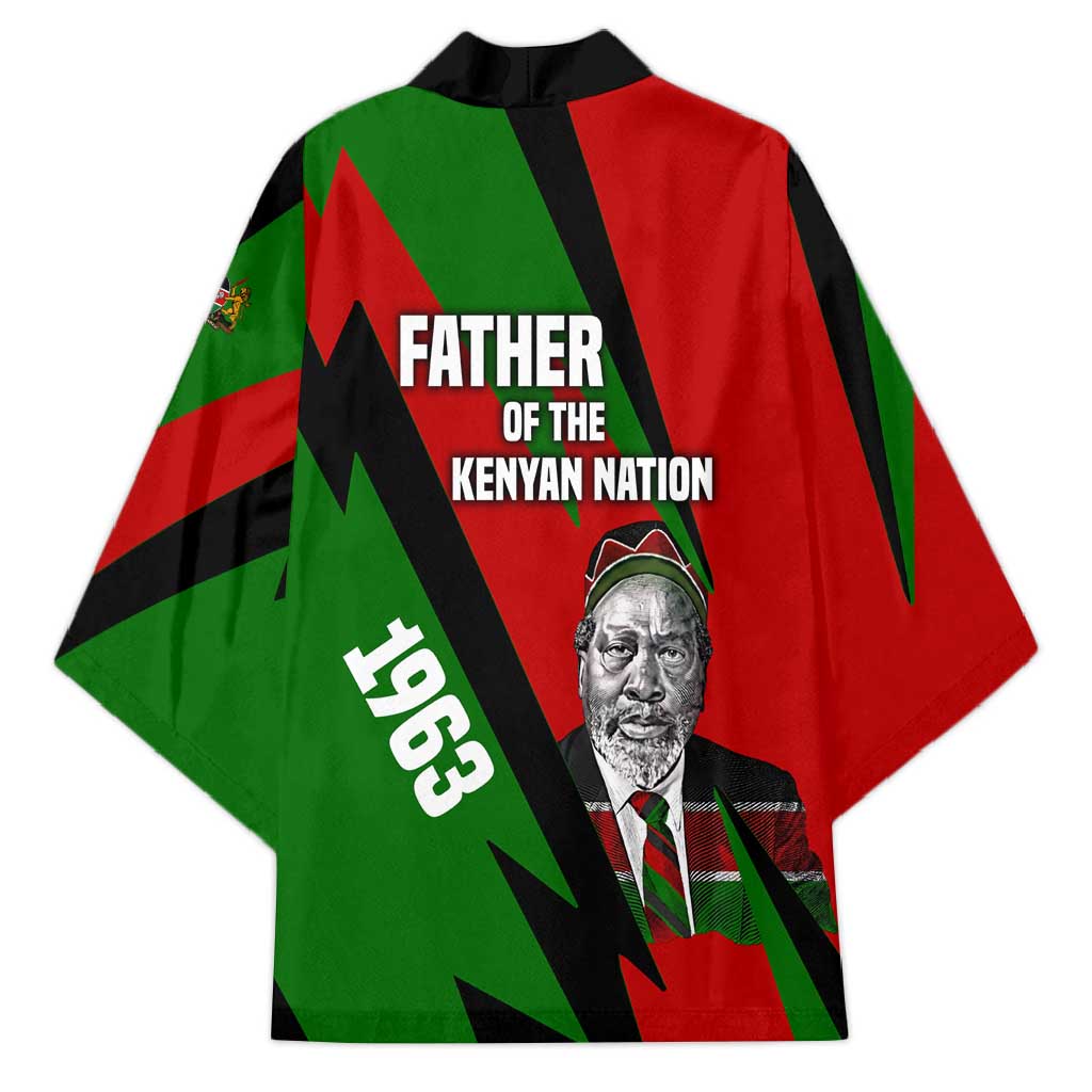 Jomo Kenyatta Kimono Patriotic Colors Design and Father of the Kenyan Nation Tribute - Wonder Print Shop