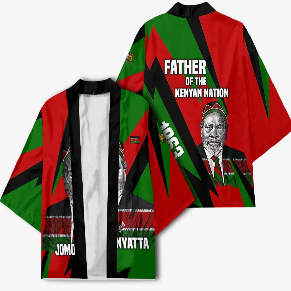 Jomo Kenyatta Kimono Patriotic Colors Design and Father of the Kenyan Nation Tribute - Wonder Print Shop