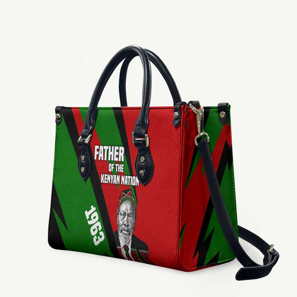 Jomo Kenyatta Leather Bag Patriotic Colors Design and Father of the Kenyan Nation Tribute - Wonder Print Shop