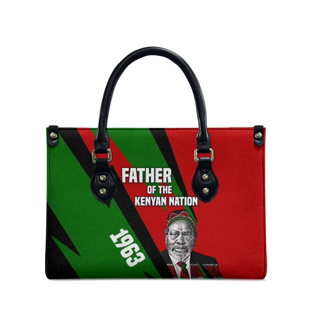 Jomo Kenyatta Leather Bag Patriotic Colors Design and Father of the Kenyan Nation Tribute - Wonder Print Shop