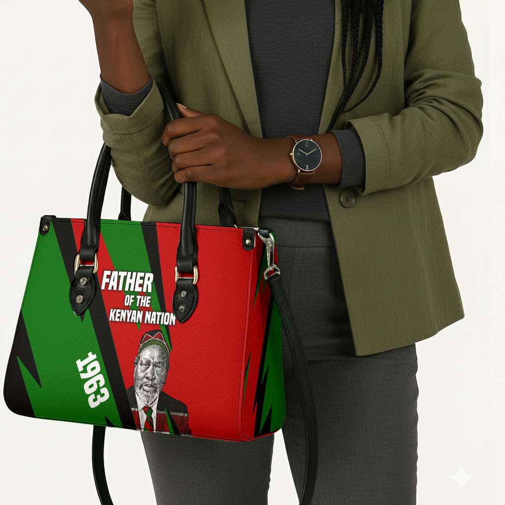 Jomo Kenyatta Leather Bag Patriotic Colors Design and Father of the Kenyan Nation Tribute - Wonder Print Shop