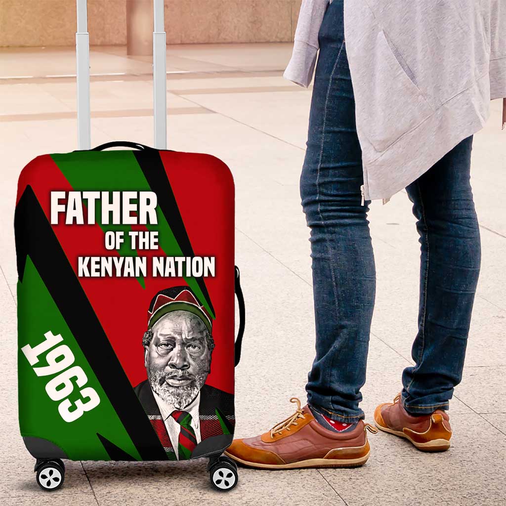 Jomo Kenyatta Luggage Cover Patriotic Colors Design and Father of the Kenyan Nation Tribute - Wonder Print Shop