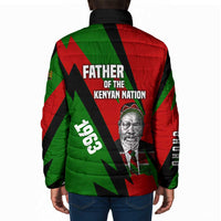 Jomo Kenyatta Padded Jacket Patriotic Colors Design and Father of the Kenyan Nation Tribute - Wonder Print Shop