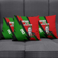 Jomo Kenyatta Pillow Cover Patriotic Colors Design and Father of the Kenyan Nation Tribute - Wonder Print Shop