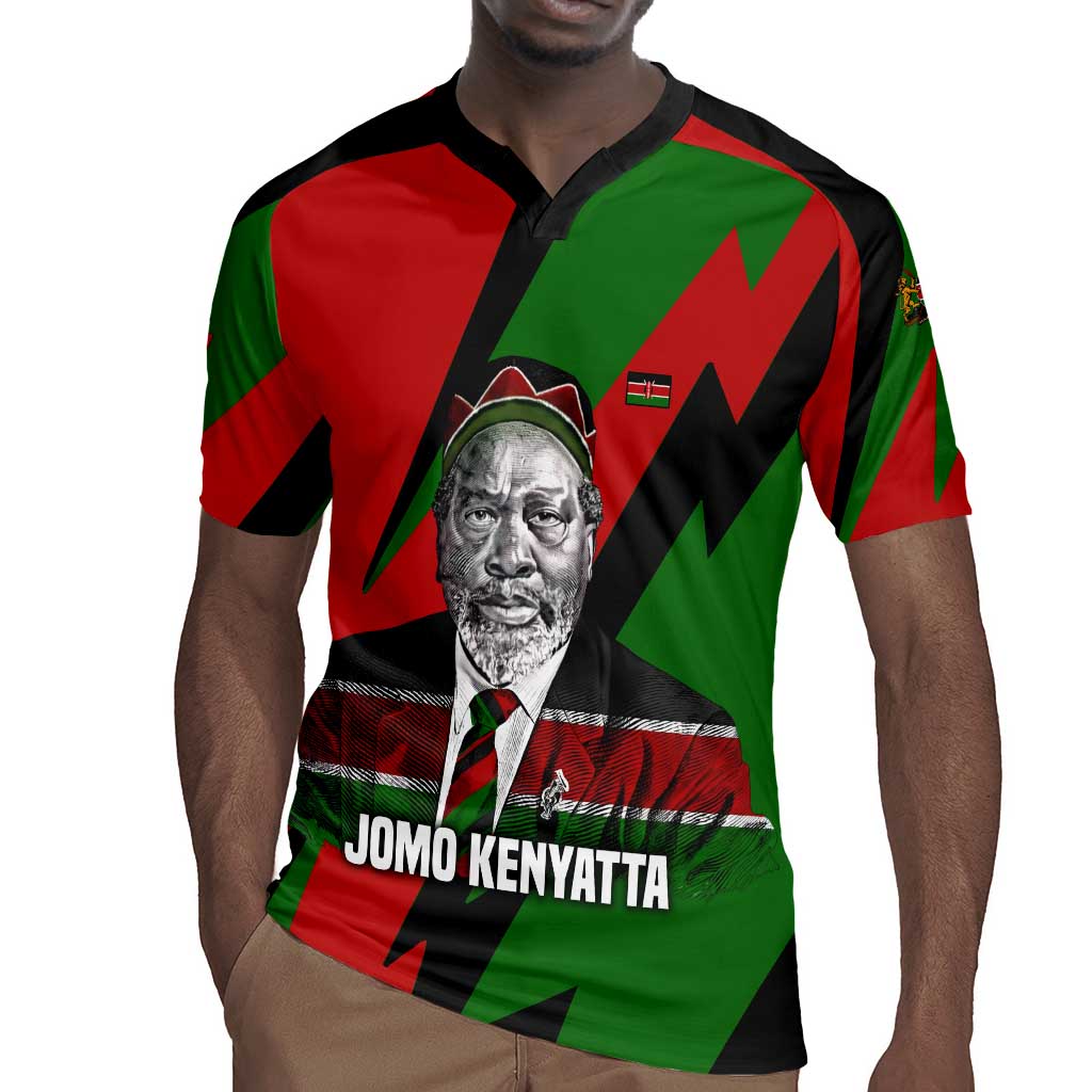 Jomo Kenyatta Rugby Jersey Patriotic Colors Design and Father of the Kenyan Nation Tribute - Wonder Print Shop