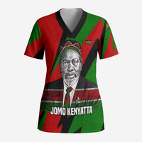 Jomo Kenyatta Scrub Top Patriotic Colors Design and Father of the Kenyan Nation Tribute - Wonder Print Shop