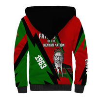 Jomo Kenyatta Sherpa Hoodie Patriotic Colors Design and Father of the Kenyan Nation Tribute - Wonder Print Shop