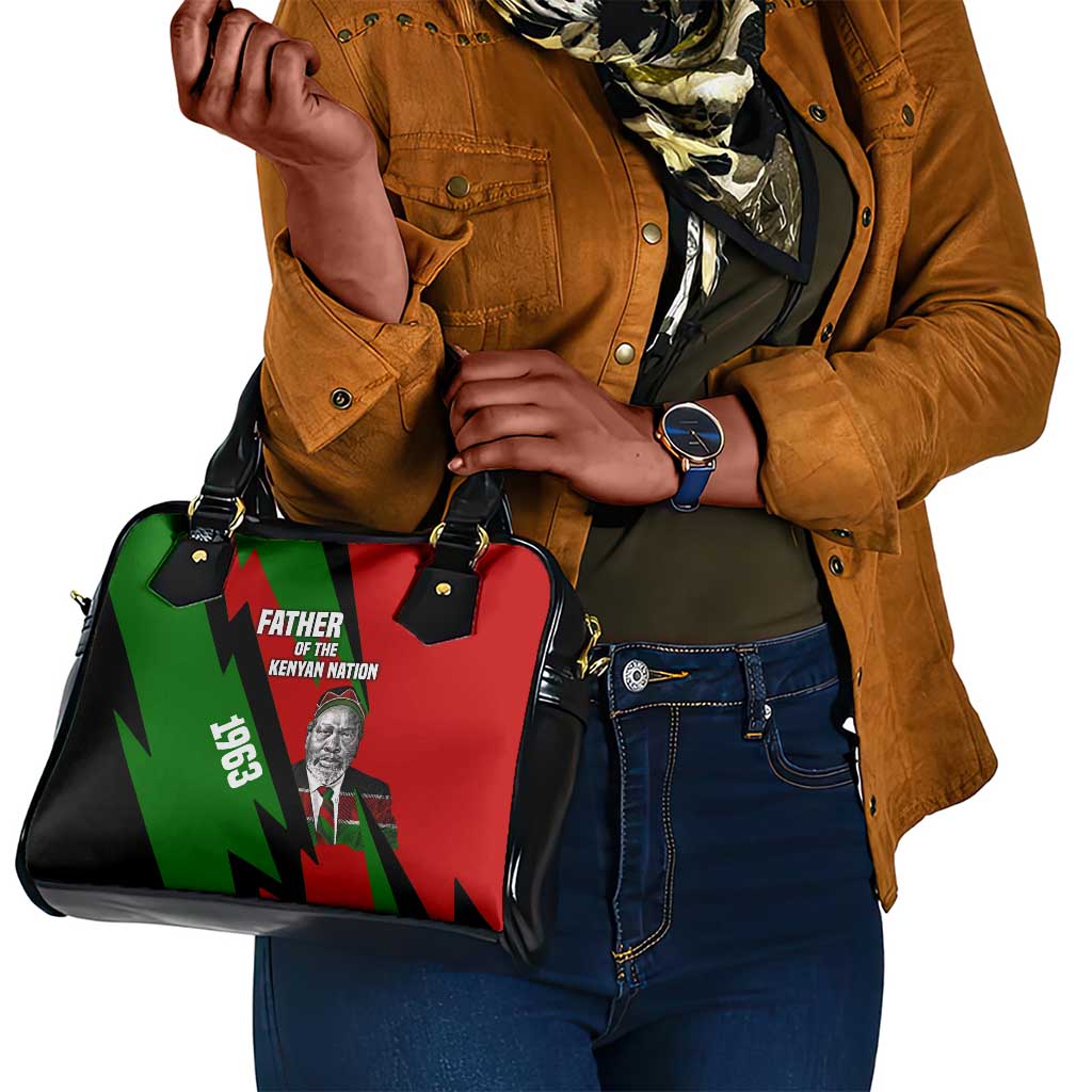 Jomo Kenyatta Shoulder Handbag Patriotic Colors Design and Father of the Kenyan Nation Tribute - Wonder Print Shop