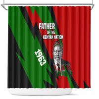 Jomo Kenyatta Shower Curtain Patriotic Colors Design and Father of the Kenyan Nation Tribute - Wonder Print Shop
