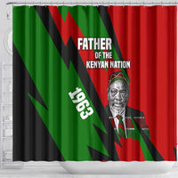 Jomo Kenyatta Shower Curtain Patriotic Colors Design and Father of the Kenyan Nation Tribute - Wonder Print Shop