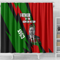 Jomo Kenyatta Shower Curtain Patriotic Colors Design and Father of the Kenyan Nation Tribute - Wonder Print Shop