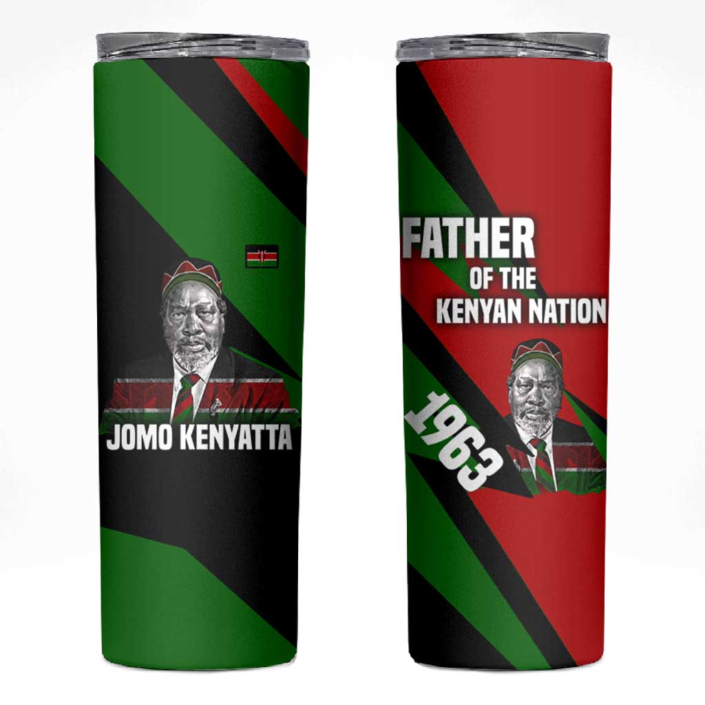 Jomo Kenyatta Skinny Tumbler Patriotic Colors Design and Father of the Kenyan Nation Tribute - Wonder Print Shop