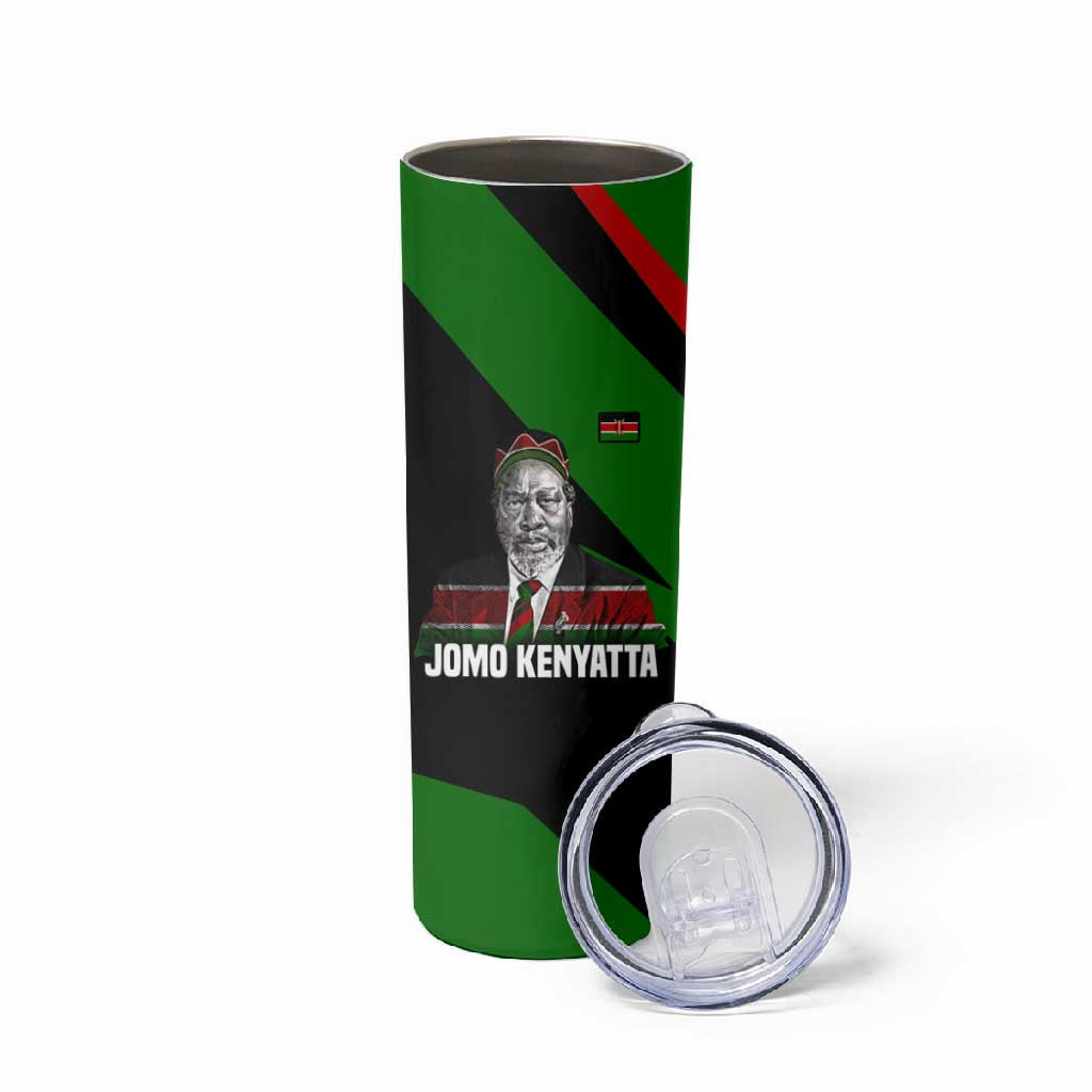 Jomo Kenyatta Skinny Tumbler Patriotic Colors Design and Father of the Kenyan Nation Tribute - Wonder Print Shop