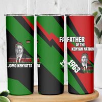 Jomo Kenyatta Skinny Tumbler Patriotic Colors Design and Father of the Kenyan Nation Tribute - Wonder Print Shop