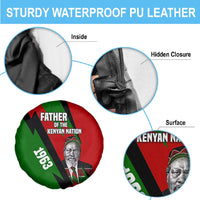 Jomo Kenyatta Spare Tire Cover Patriotic Colors Design and Father of the Kenyan Nation Tribute - Wonder Print Shop
