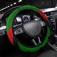 Jomo Kenyatta Steering Wheel Cover Patriotic Colors Design and Father of the Kenyan Nation Tribute - Wonder Print Shop