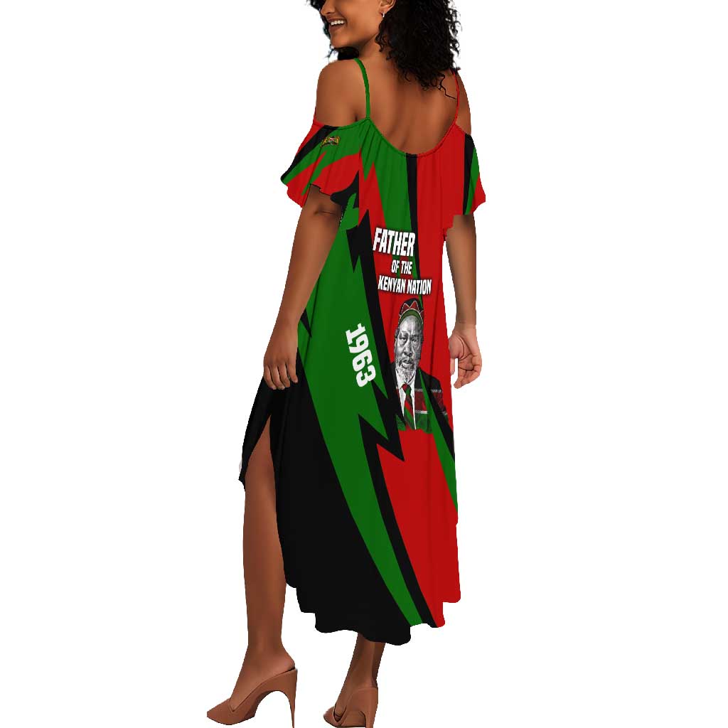 Jomo Kenyatta Summer Maxi Dress Patriotic Colors Design and Father of the Kenyan Nation Tribute - Wonder Print Shop