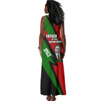 Jomo Kenyatta Tank Maxi Dress Patriotic Colors Design and Father of the Kenyan Nation Tribute - Wonder Print Shop