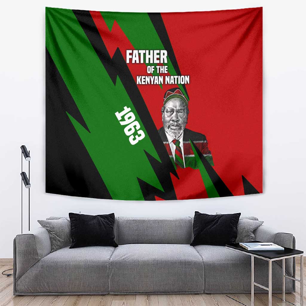 Jomo Kenyatta Tapestry Patriotic Colors Design and Father of the Kenyan Nation Tribute - Wonder Print Shop