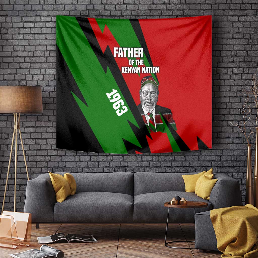 Jomo Kenyatta Tapestry Patriotic Colors Design and Father of the Kenyan Nation Tribute - Wonder Print Shop