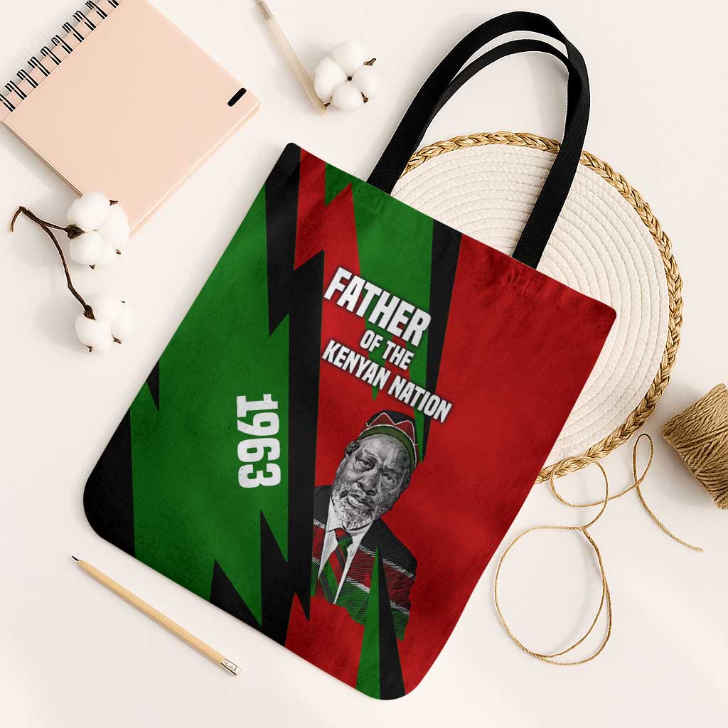 Jomo Kenyatta Tote Bag Patriotic Colors Design and Father of the Kenyan Nation Tribute - Wonder Print Shop