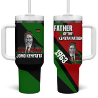 Jomo Kenyatta Tumbler With Handle Patriotic Colors Design and Father of the Kenyan Nation Tribute - Wonder Print Shop