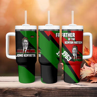 Jomo Kenyatta Tumbler With Handle Patriotic Colors Design and Father of the Kenyan Nation Tribute - Wonder Print Shop