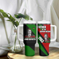 Jomo Kenyatta Tumbler With Handle Patriotic Colors Design and Father of the Kenyan Nation Tribute - Wonder Print Shop