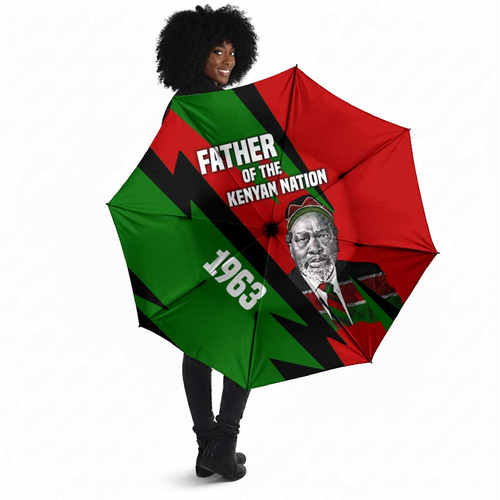 Jomo Kenyatta Umbrella Patriotic Colors Design and Father of the Kenyan Nation Tribute - Wonder Print Shop