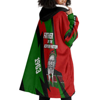 Jomo Kenyatta Wearable Blanket Hoodie Patriotic Colors Design and Father of the Kenyan Nation Tribute - Wonder Print Shop