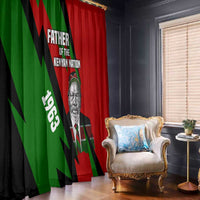 Jomo Kenyatta Window Curtain Patriotic Colors Design and Father of the Kenyan Nation Tribute - Wonder Print Shop