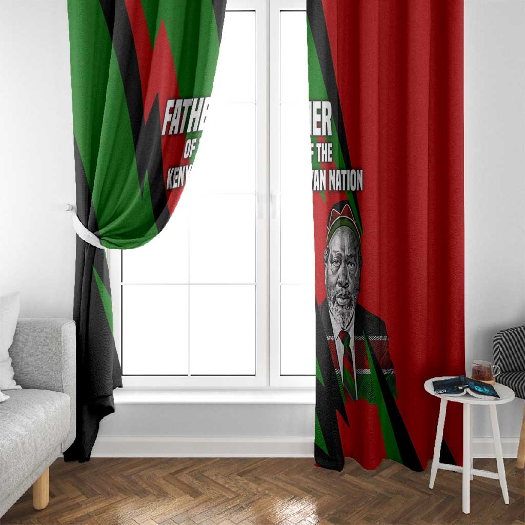 Jomo Kenyatta Window Curtain Patriotic Colors Design and Father of the Kenyan Nation Tribute - Wonder Print Shop