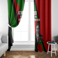 Jomo Kenyatta Window Curtain Patriotic Colors Design and Father of the Kenyan Nation Tribute - Wonder Print Shop
