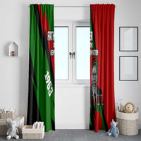 Jomo Kenyatta Window Curtain Patriotic Colors Design and Father of the Kenyan Nation Tribute - Wonder Print Shop