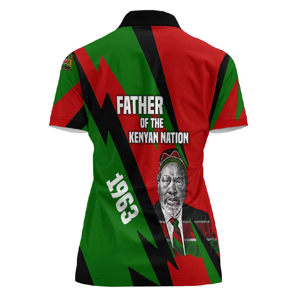 Jomo Kenyatta Women Polo Shirt Patriotic Colors Design and Father of the Kenyan Nation Tribute - Wonder Print Shop