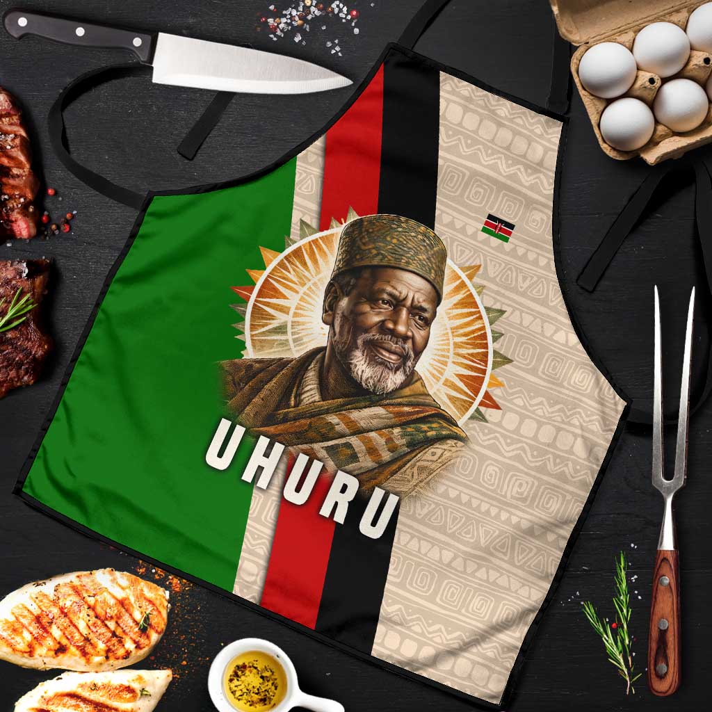 Jomo Kenyatta Apron Uhuru and Kenyan Heritage Quote Tribute - Wonder Print Shop